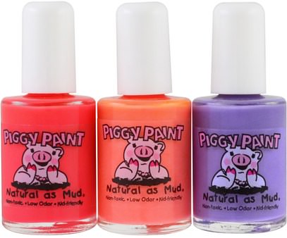 Piggy Paint, Nail Polishes, Hug Life Gift Set, 3 Bottles, 0.5 fl oz (15 ml) Each ,حمام، الجمال، ماكياج