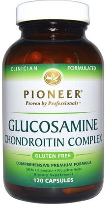 Pioneer Nutritional Formulas, Glucosamine Chondroitin Complex, 120 Capsules ,والمكملات الغذائية، شوندروتن الجلوكوزامين، والصحة، والعظام، وهشاشة العظام والصحة المشتركة