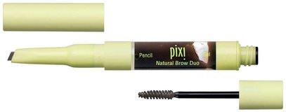 Pixi Beauty, 2-In-1 Natural Brow Duo Pencil & Gel, Natural Brown, Waterproof, Pencil 0.004 oz (0.12 g) - Gel 0.084 fl oz (2.5 ml) ,الجمال، حمام