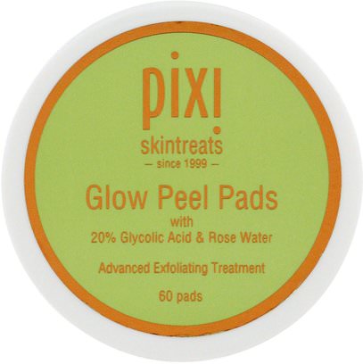 Pixi Beauty, Glow Peel Pads, Advanced Exfoliating Treatment, 60 Pads ,الجمال، العناية بالوجه، حمم