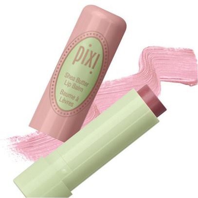 Pixi Beauty, Shea Butter Lip Balm, Natural Rose, 0.141 oz (4 g) ,حمام، الجمال، العناية الشفاه، بلسم الشفاه