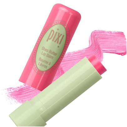 Pixi Beauty, Shea Butter Lip Balm, Pixi Pink, 0.141 oz (4 g) ,حمام، الجمال، العناية الشفاه، بلسم الشفاه