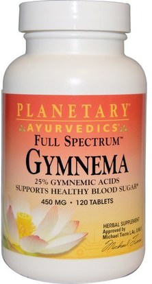 Planetary Herbals, Ayurvedics, Full Spectrum, Gymnema, 450 mg, 120 Tablets ,الأعشاب، الجمنازيوم