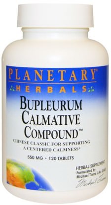 Planetary Herbals, Bupleurum Calmative Compound, 550 mg, 120 Tablets ,المكملات الغذائية، والألياف، بلوبوروم