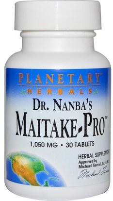 Planetary Herbals, Dr. Nanbas Maitake-Pro, 1,050 mg, 30 Tablets ,والمكملات الغذائية، والفطر الطبية، غريفرون مايتاك، كبسولات الفطر