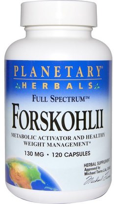 Planetary Herbals, Forskohlii, Full Spectrum, 130 mg, 120 Capsules ,الأعشاب، كوليوس فورسكهليي