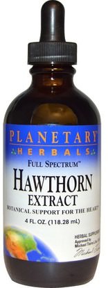 Planetary Herbals, Full Spectrum, Hawthorn Extract, 4 fl oz (118.28 ml) ,الأعشاب، الزعرور