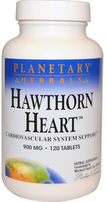 Planetary Herbals, Hawthorn Heart, 900 mg, 120 Tablets ,الصحة، القلب القلب والأوعية الدموية الصحة، دعم القلب، الأعشاب، الزعرور
