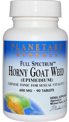 Planetary Herbals, Horny Goat Weed, Full Spectrum, 600 mg, 90 Tablets ,الأعشاب، أفينا ساتيفا (الشوفان البري)، أفينا ساتيفا الرجال