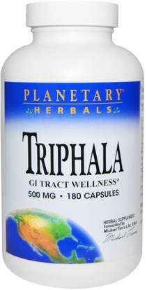 Planetary Herbals, Triphala, 500 mg, 180 Capsules ,الصحة، السموم، تريفالا