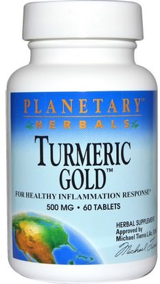 Planetary Herbals, Turmeric Gold, 500 mg, 60 Tablets ,المكملات الغذائية، مضادات الأكسدة، الكركمين، الكركم