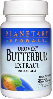 Planetary Herbals, Urovex, Butterbur Extract, 20 Softgels ,والصحة، والحساسية، والزبدة