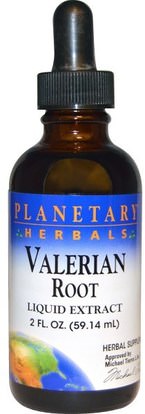 Planetary Herbals, Valerian Root, Liquid Extract, 2 fl oz (59.14 ml) ,الأعشاب، فاليريان