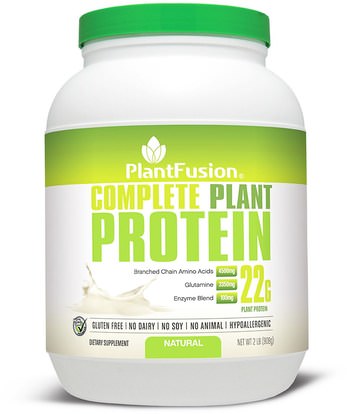 PlantFusion, Complete Plant Protein, Natural, 2 lbs (908 g) ,والمكملات الغذائية، والبروتين