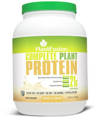 PlantFusion, Complete Plant Protein, Vanilla Bean, 2 lb (908 g) ,والمكملات الغذائية، والبروتين