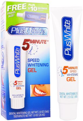 Plus White, 5 Minute Speed Whitening Gel, 2.0 oz (56 g) ,حمام، الجمال، العناية بالأسنان عن طريق الفم، تبييض الأسنان