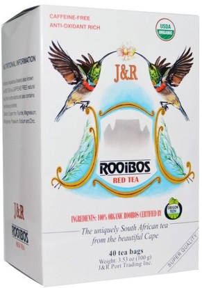 Port Trading Co., Pure Rooibos Red Tea, Caffeine Free, 40 Tea Bags, 3.53 oz (100 g) ,الطعام، شاي الأعشاب، شاي رويبوس