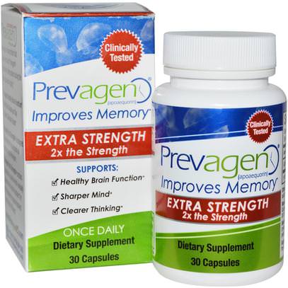 Prevagen (Quincy-Bioscience), Prevagen Extra Strength, 30 Capsules ,والصحة، واضطراب نقص الانتباه، إضافة، أدهد، الدماغ