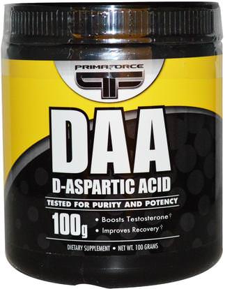 Primaforce, DAA, D-Aspartic Acid, 100 g ,الرياضة، الرياضة، الرجال، التستوستيرون