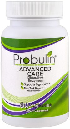 Probulin, Advanced Care, Digestive Enzymes, 60 Capsules ,المكملات الغذائية، والإنزيمات