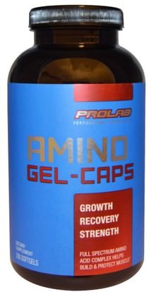 ProLab, Amino Gel-Caps, 200 Softgels ,والمكملات، والأحماض الأمينية، وتركيبات الأحماض الأمينية