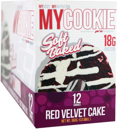 ProSupps, My Cookie, Red Velvet Cake, 12 Cookies, 2.82 oz (80 g) Each ,الطعام، الوجبات الخفيفة، الرياضة