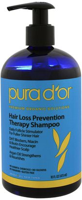 Pura Dor, Hair Loss Prevention Therapy Shampoo, 16 fl oz (473 ml) ,حمام، الجمال، الشعر، فروة الرأس، الشامبو، مكيف