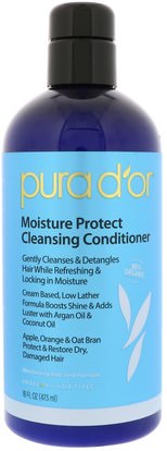 Pura Dor, Moisture Protect Cleansing Conditioner, 16 fl oz (473 ml) ,حمام، الجمال، الشعر، فروة الرأس، الشامبو، مكيف