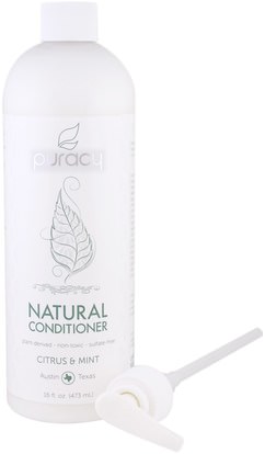 Puracy, Natural Conditioner, Citrus & Mint, 16 fl oz (473 ml) ,حمام، الجمال، الشعر، فروة الرأس، الشامبو، مكيف