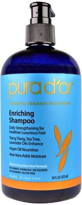 Pura Dor, Enriching Shampoo, 16 fl oz (473 ml) ,حمام، الجمال، الشامبو