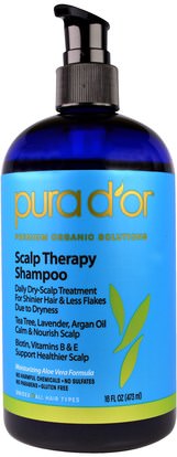 Pura Dor, Scalp Therapy Shampoo, 16 fl oz (473 ml) ,حمام، الجمال، الشعر، فروة الرأس، الشامبو، مكيف