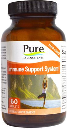 Pure Essence, Immune Support System, 60 Tablets ,والصحة، والانفلونزا الباردة والفيروسية، ونظام المناعة