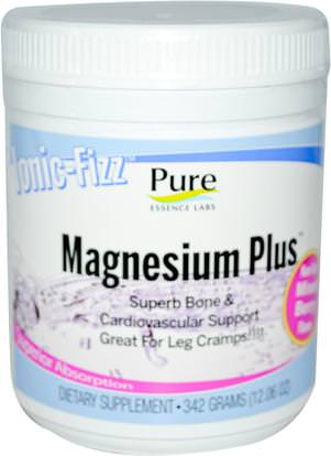 Pure Essence, Ionic-Fizz, Magnesium Plus, Mixed Berry, 12.06 oz (342 g) ,المكملات الغذائية، المعادن، المغنيسيوم