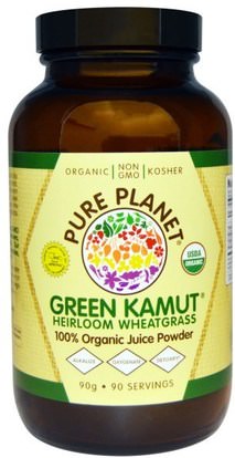 Pure Planet, Green Kamut Heirloom Wheatgrass, 90 g ,المكملات الغذائية، سوبرفوودس، كاموت