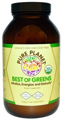 Pure Planet, Organic Best of Greens, 150 g ,المكملات الغذائية، سوبرفوودس، الخضر