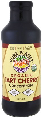 Pure Planet, Organic Tart Cherry, Concentrate, 16 fl oz ,الغذاء، القهوة الشاي والمشروبات، عصير الفواكه