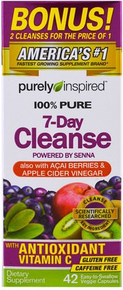 Purely Inspired, 7-Day Cleanse, 42 Easy-to-Swallow Veggie Capsules ,الصحة، السموم