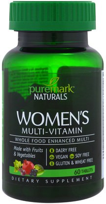 PureMark Naturals, Womens Multi-Vitamin, 60 Tablets ,الفيتامينات، النساء الفيتامينات