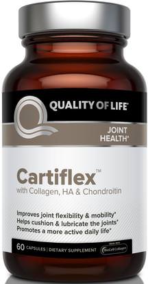 Quality of Life Labs, Cartiflex, 60 Capsules ,الصحة، العظام، هشاشة العظام، الصحة المشتركة، نساء، هيالورونيك