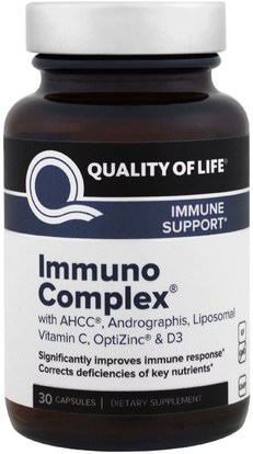 Quality of Life Labs, ImmunoComplex, 30 Capsules ,والصحة، والانفلونزا الباردة والفيروسية، ونظام المناعة