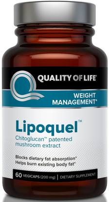 Quality of Life Labs, Lipoquel, Weight Management, 200 mg, 60 Veggie Caps ,وفقدان الوزن، والنظام الغذائي، وحرق الدهون، والفطر الطبية، كبسولات الفطر