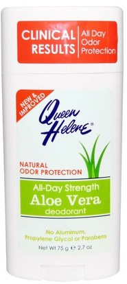 Queen Helene, All-Day Strength Deodorant, Aloe Vera, 2.7 oz (75 g) ,حمام، الجمال، مزيل العرق