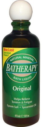 Queen Helene, Batherapy, Natural Mineral Bath Liquid, Original, 16 fl oz (473 ml) ,حمام، الجمال، أملاح الاستحمام