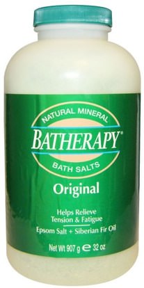 Queen Helene, Batherapy, Natural Mineral Bath Salts, Original, 32 oz (907 g) ,حمام، الجمال، أملاح الاستحمام