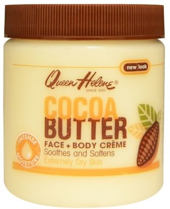 Queen Helene, Cocoa Butter Face + Body Creme, 4.8 oz (136 g) ,حمام، الجمال، غسول الجسم، إلتحم، زبدة الكاكاو