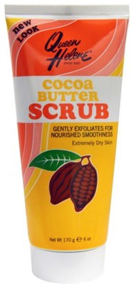 Queen Helene, Scrub, Extremely Dry Skin, Cocoa Butter, 6 oz (170 g) ,الجمال، العناية بالوجه، منظفات الوجه، الصحة، الجلد، زبدة الكاكاو