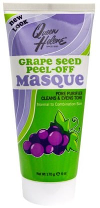 Queen Helene, Grape Seed Peel-Off Masque, Nomal to Combination, 6 oz (170 g) ,الجمال، أقنعة الوجه، تقشر أقنعة