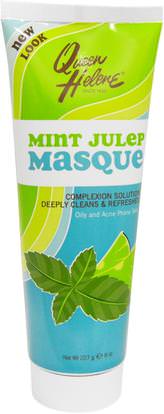 Queen Helene, Mint Julep Masque, Oily and Acne Prone Skin, 8 oz (227 g) ,الصحة، حب الشباب، نوع الجلد حب الشباب المعرضة الجلد