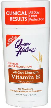 Queen Helene, All-Day Strength Deodoran, Vitamin E, 2.7 oz (75 g) ,حمام، الجمال، مزيل العرق