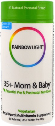 Rainbow Light, 35+ Mom & Baby, 60 Tablets ,الفيتامينات، الفيتامينات قبل الولادة